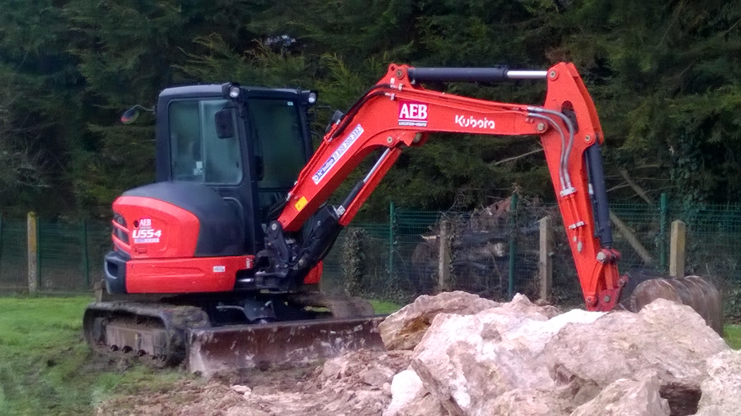 location mini pelle U55 - kubota