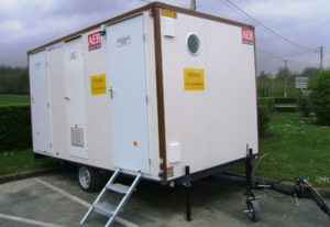 Location abris mobile de décontamination 4.00 x 2.25 m