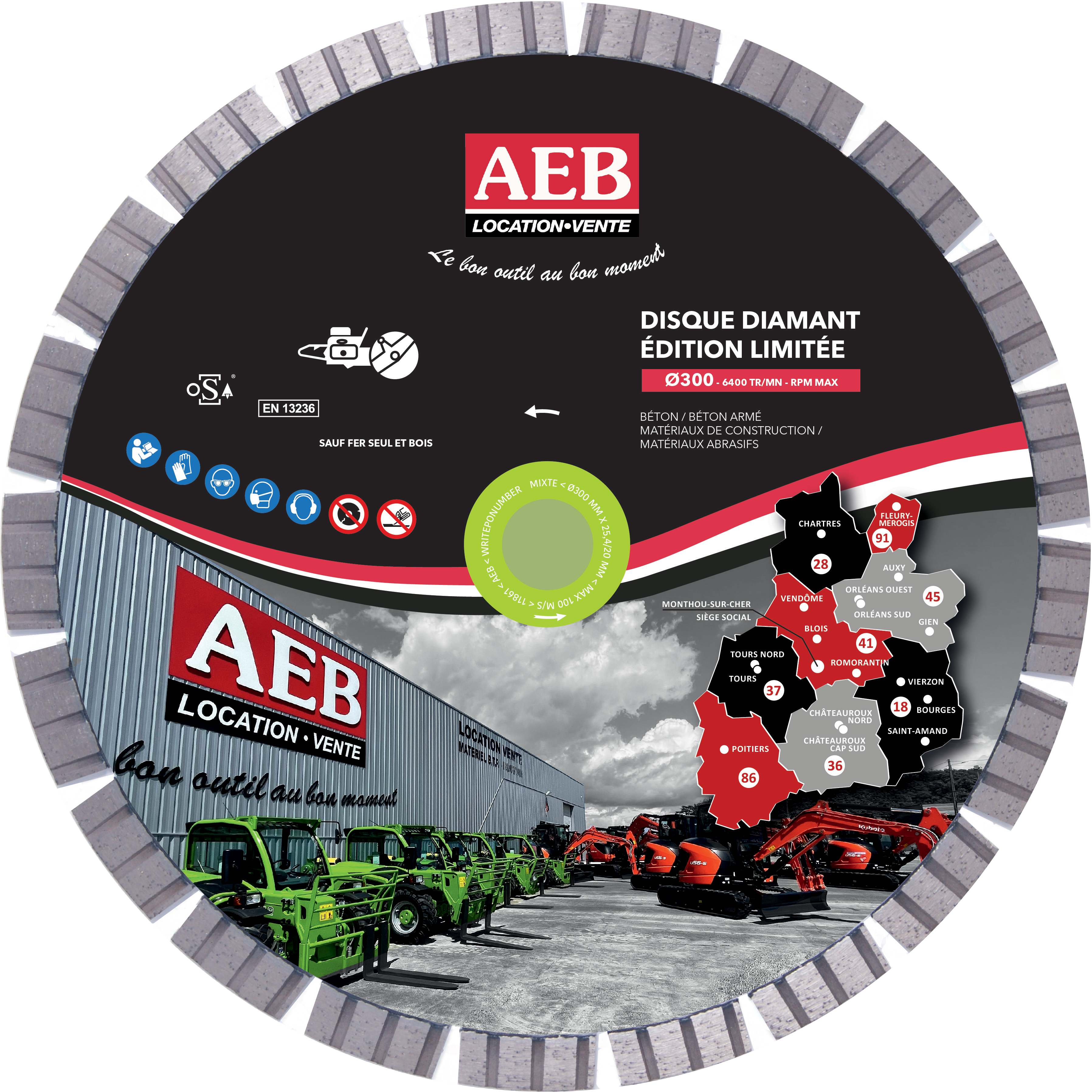 DISQUE DIAMANT MIXTE AEB DIAM:230MM AL22,2MM