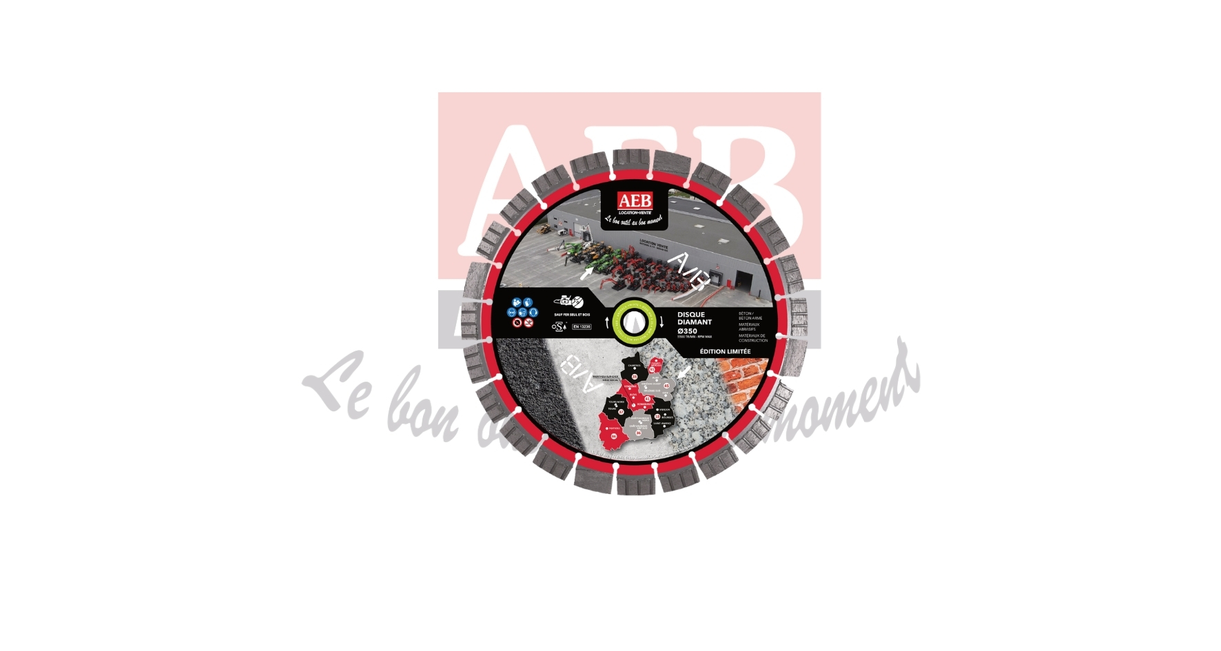 DISQUE DIAMANT MIXTE AEB DIAM:350MM AL25,4/20MM