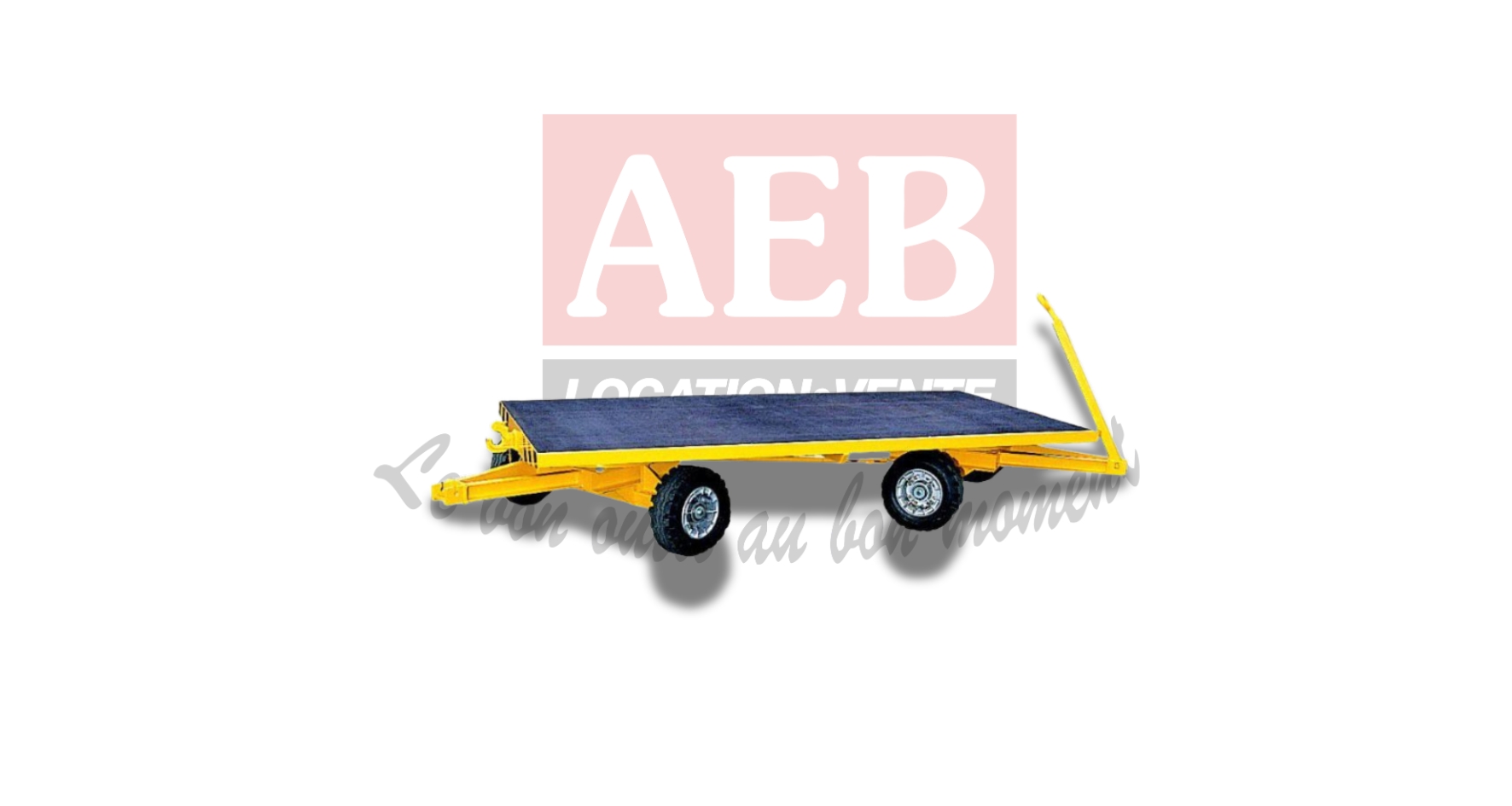 Remorque pour tracteur électrique – 2 essieux – CU2T