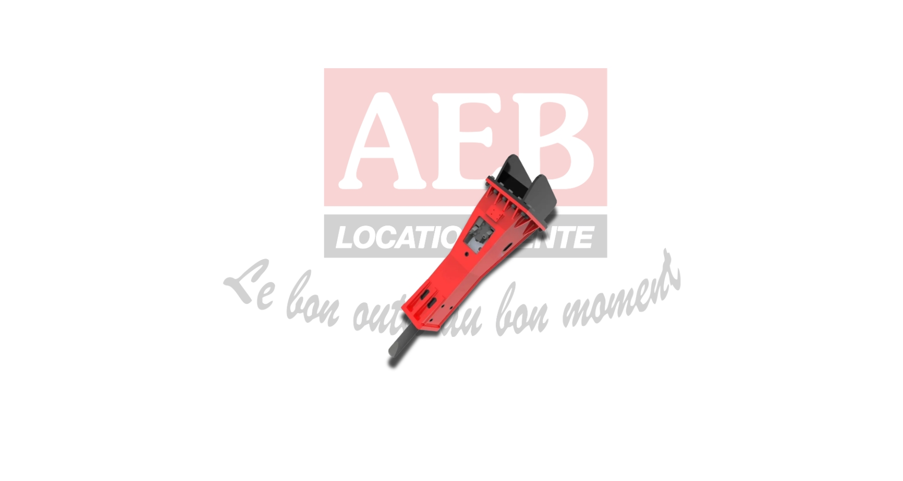 Marteau hydraulique 165 kg + pointerolle ou bêche (pour pelles 2T5 à 3T)