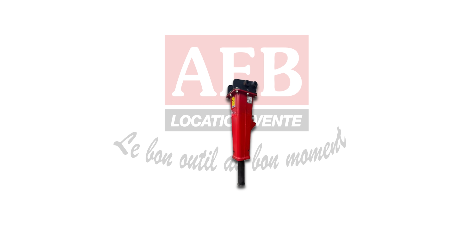 Marteau hydraulique 60 kg + pointerolle ou bêche (pour pelles 800kg)