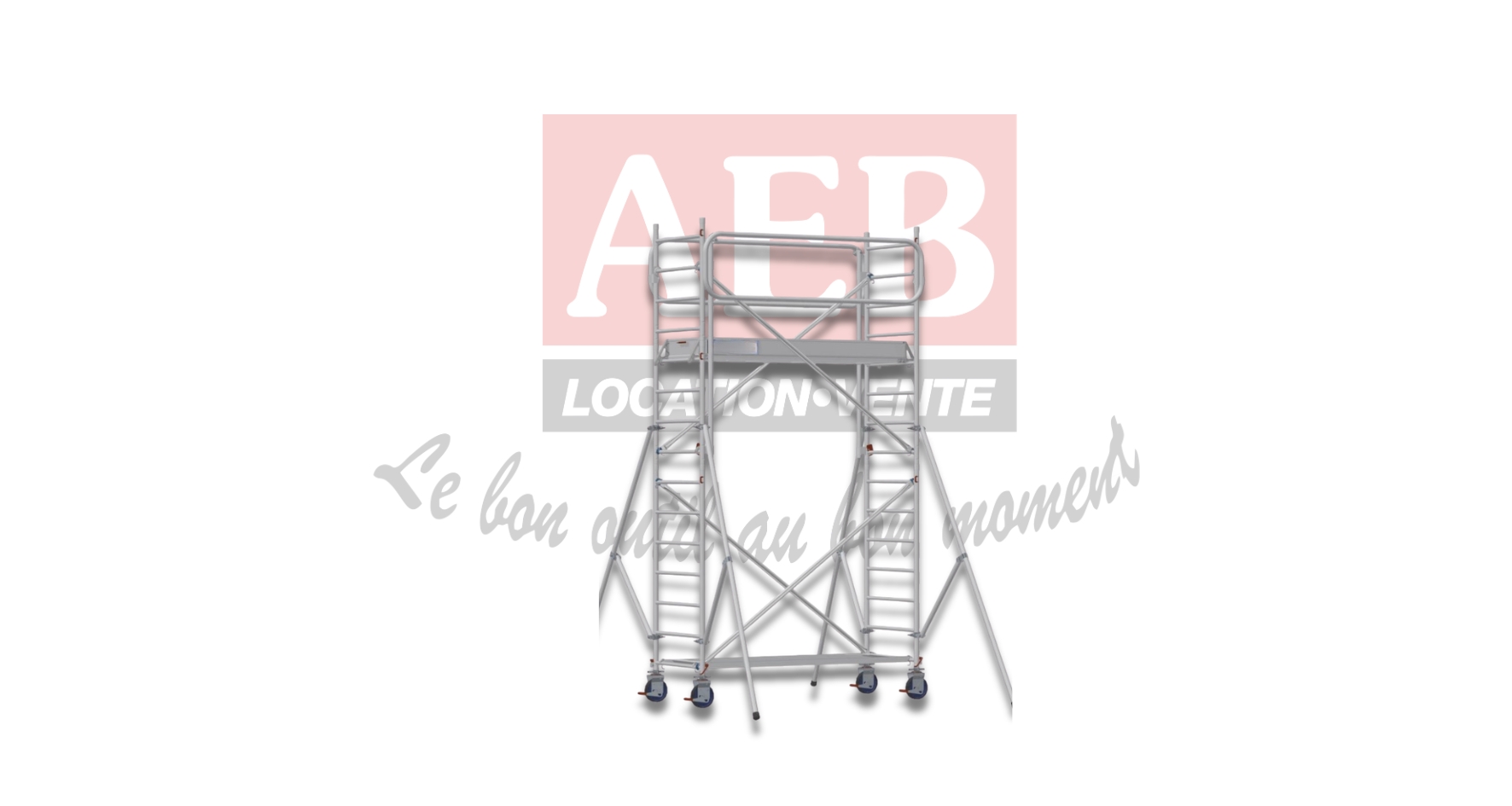 Échafaudage alu. de peintre Haut. de travail : 4,90 m