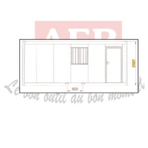 BUNGALOW BUREAU SANITAIRE 6M