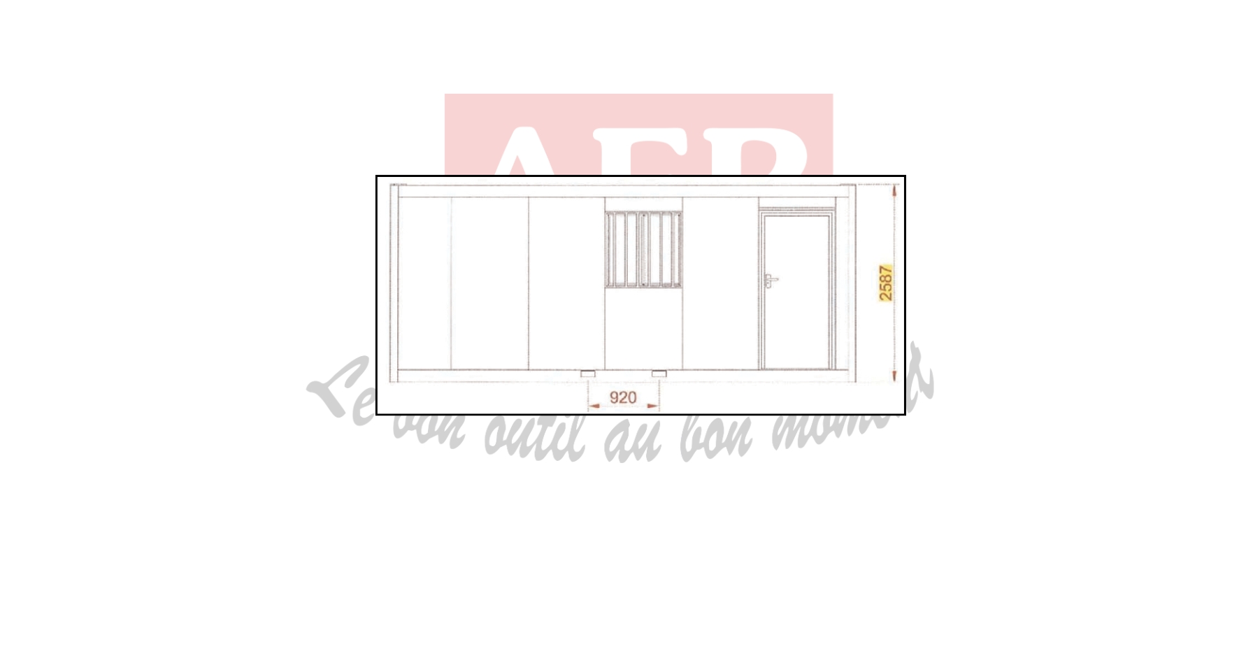 BUNGALOW BUREAU SANITAIRE 6M